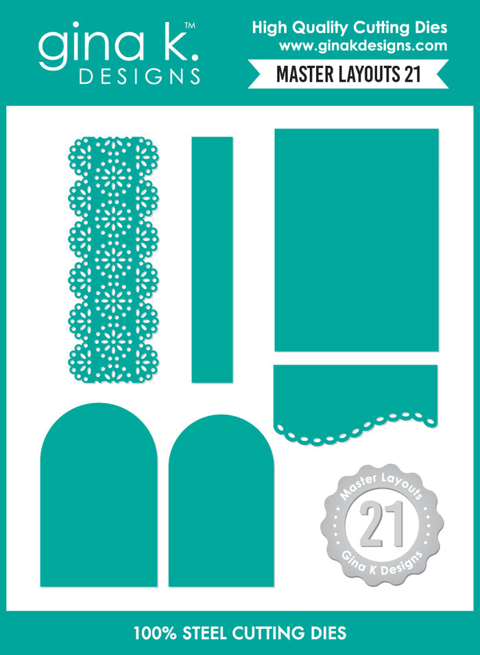Gina K. Designs - Dies - Master Layouts 21. Available at Embellish Away located in Bowmanville Ontario Canada.