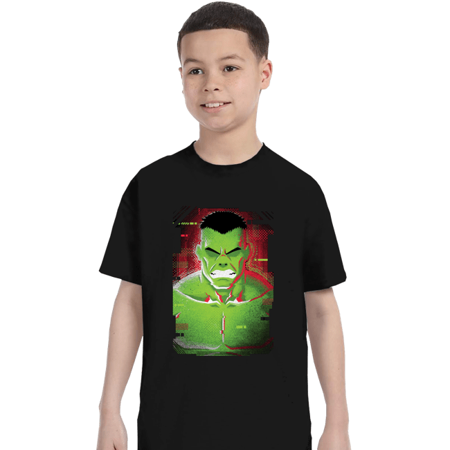 Shirts T-Shirts, Youth / XS / Black Glitch Hulk