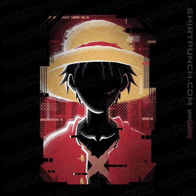 Shirts Magnets / 3"x3" / Black Glitch Luffy
