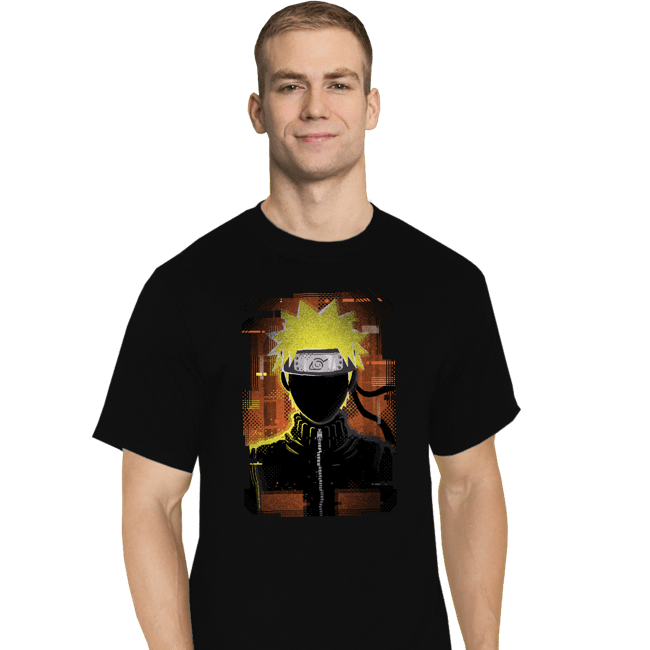 Shirts T-Shirts, Tall / Large / Black Glitch Naruto