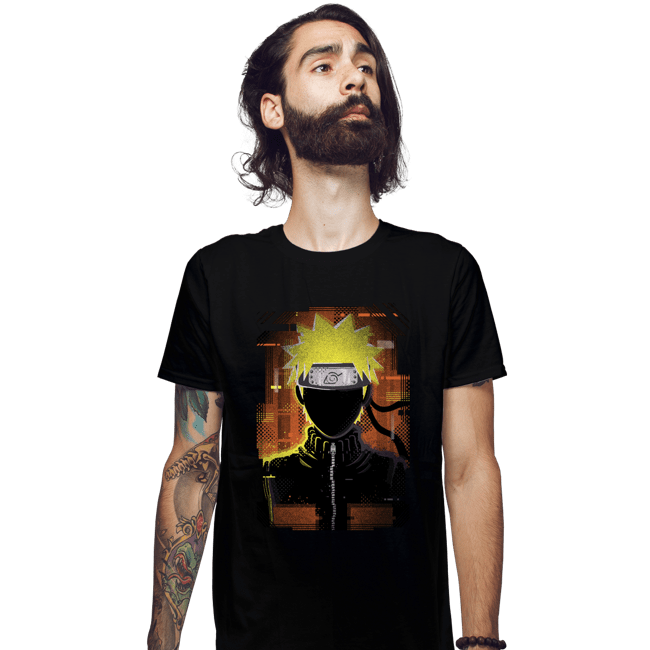 Shirts Fitted Shirts, Mens / Small / Black Glitch Naruto