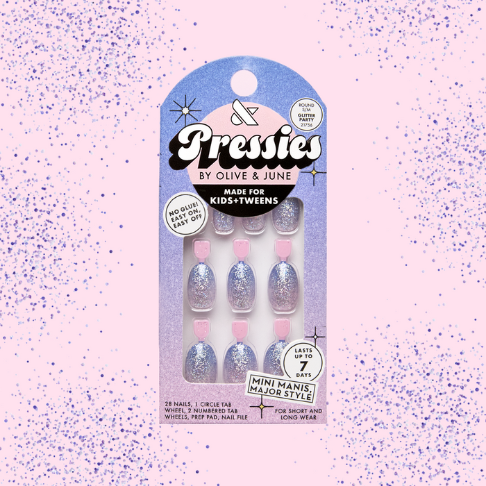Glitter Party - Pressies | Short Medium | Round