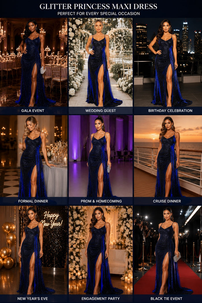 Glitter Princess Maxi Dress