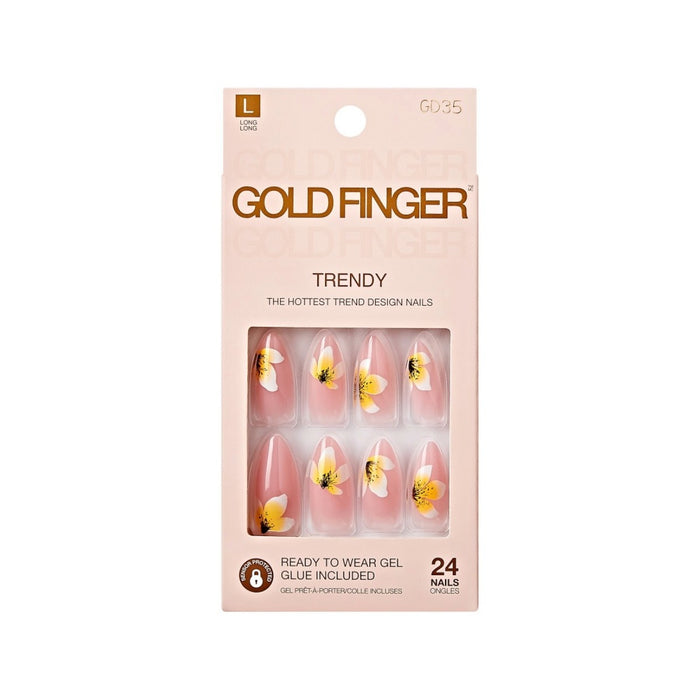 Gold Finger Trendy Nails [Live Forever] #Gd35