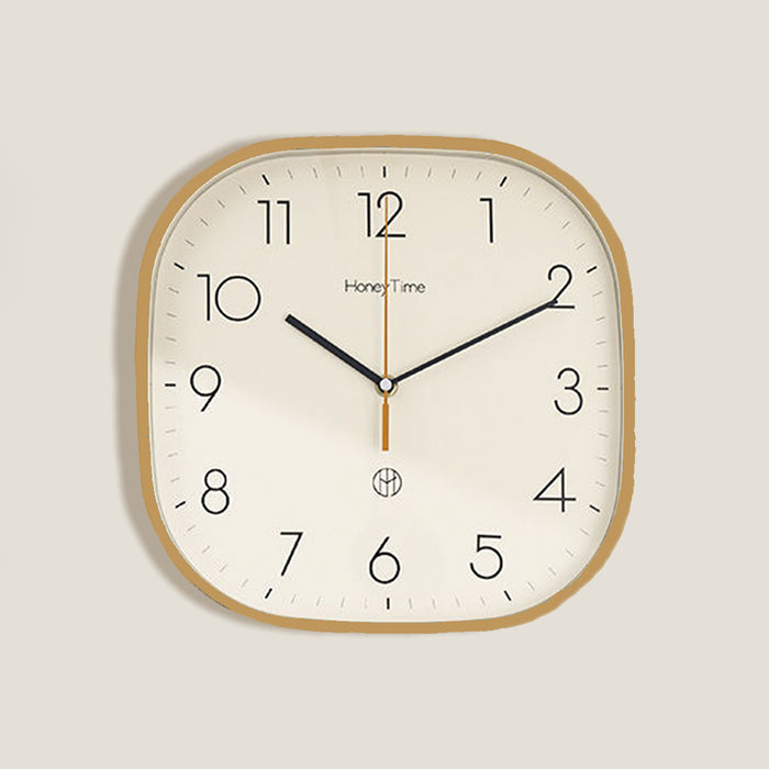Gold Square Wall Clock