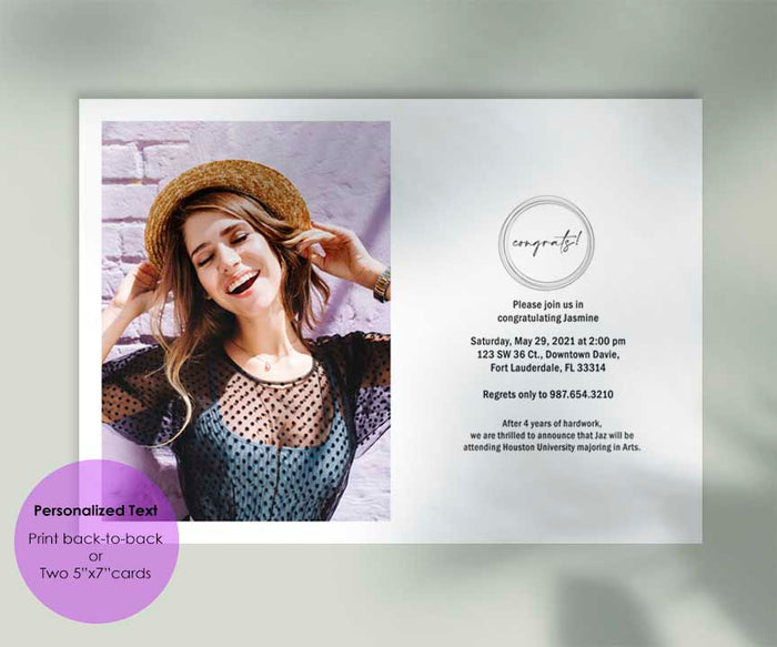 Graduation Announcement - Party Invitation Card