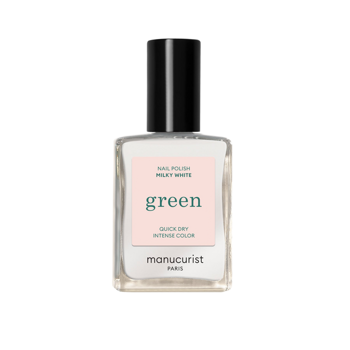 Green Nail Polish - Milky White