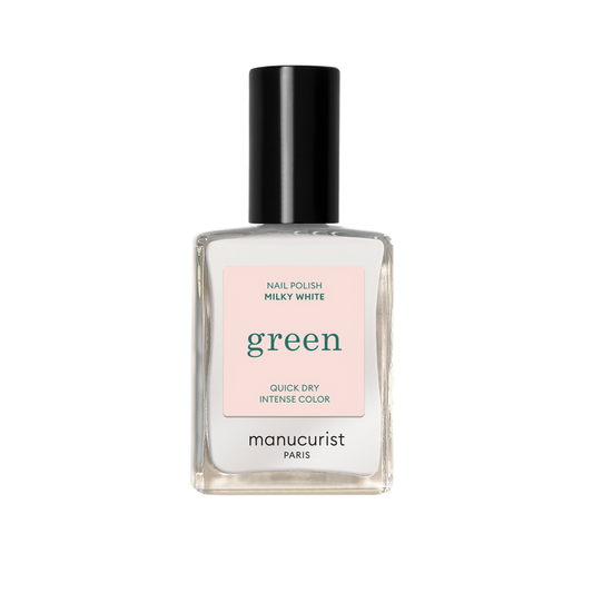 Green Nail Polish - Milky White