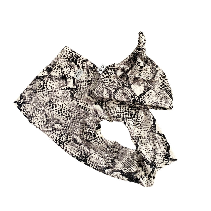 Grey Snake Print Leggings and/or Beanie Knot Hat