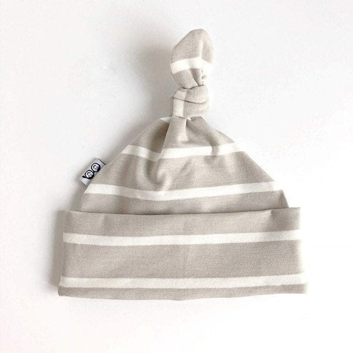 Grey White Striped Leggings and/or Knot Beanie Hat