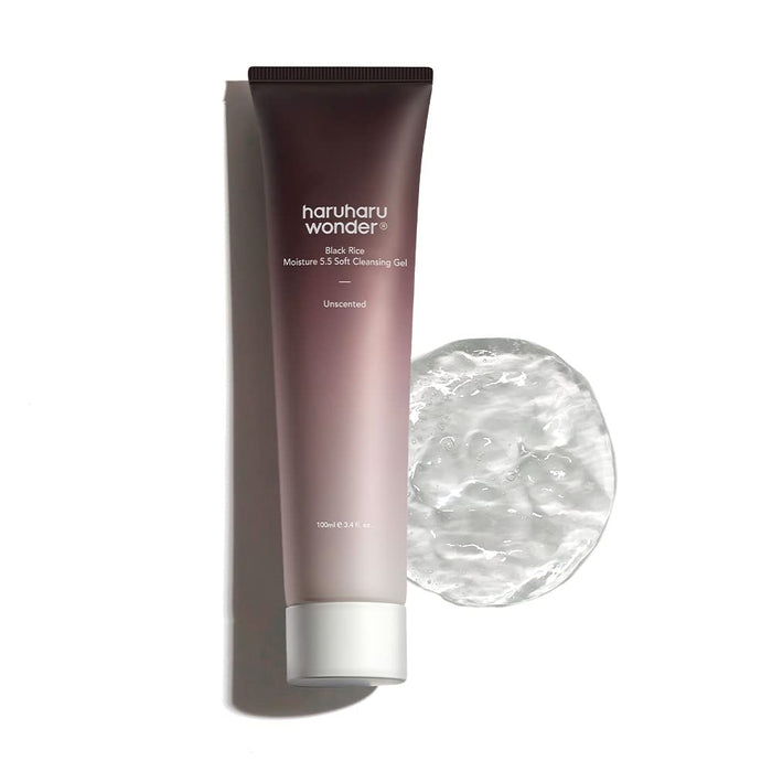HARUHARU WONDER Black Rice Moisture 5.5 Soft Cleansing Gel غسول الرز الاسود الجل من هاروهارو