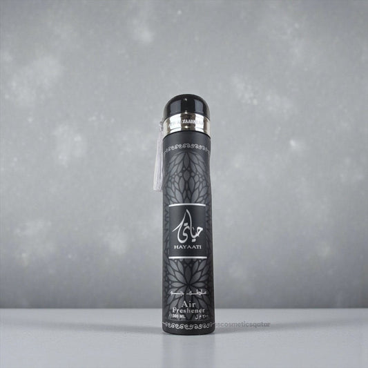 Hayaati Black Air Freshener 300ml معطر جو حياة الأسود - Princess Cosmetics Qatar