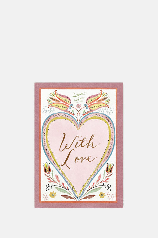 The Kensington Paperie Hearts Delight with Love Greetings Card.