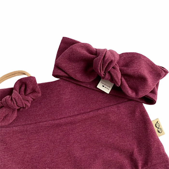 Heather Marsala Bummies and/or Headbands