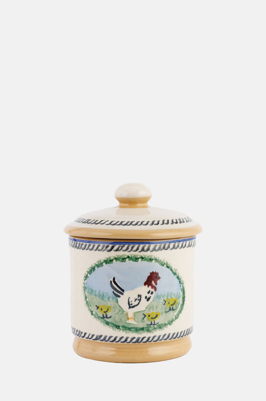 Nicholas Mosse Hen Landscape Lidded Sugar Bowl.