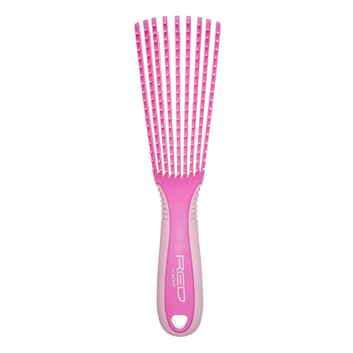#Hh64 Glide & Define Detangle 9 Row Non-Slip Brush [Pink]