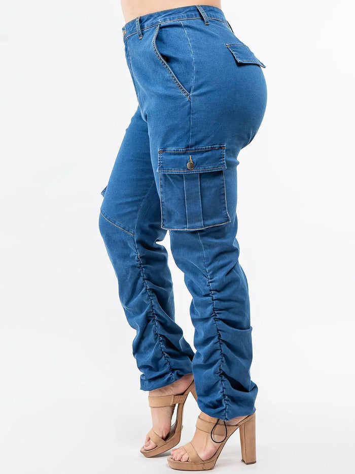 High Waist Shirred Leg Jogger