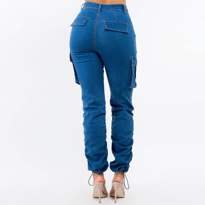 High Waist Shirred Leg Jogger