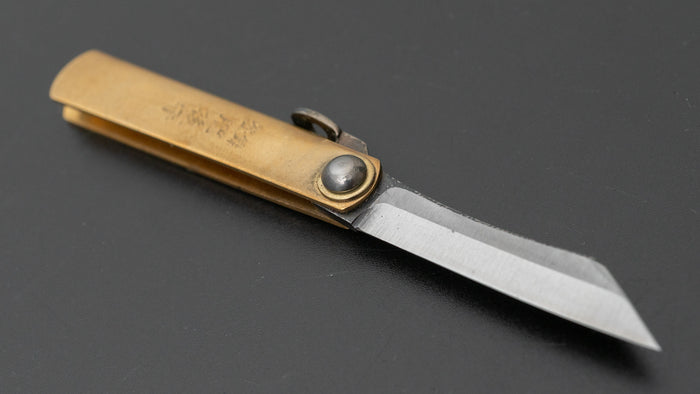Higonokami Folding Knife Mini Brass Handle - HITOHIRA