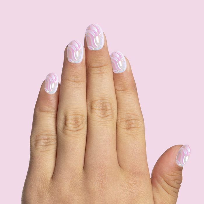 Holo Swirl - Pressies | Extra Short Short | Round