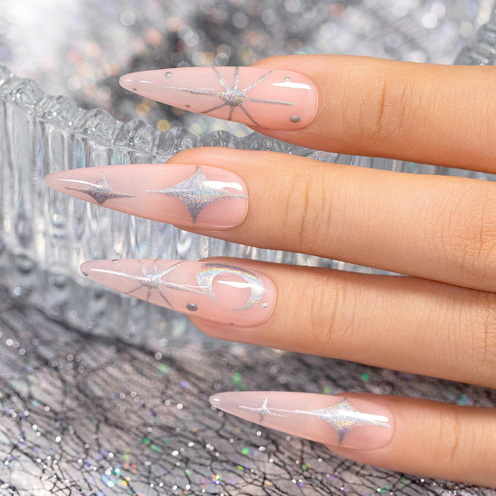 Holographic Sliver Mirror Chrome Metallic Painting Gel 8ml