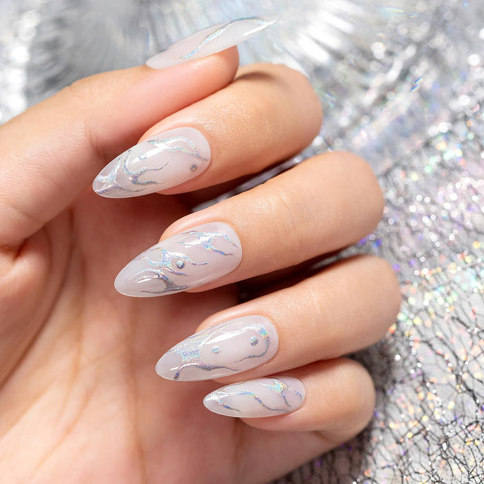 Holographic Sliver Mirror Chrome Metallic Painting Gel 8ml