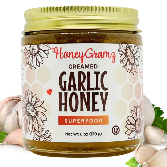Honey Gramz Creamed Garlic Honey - 6 ounces