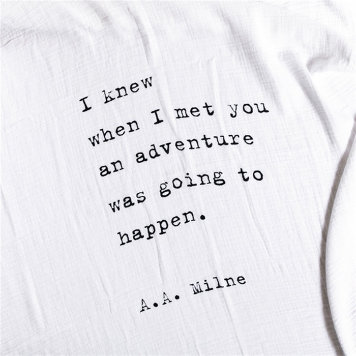I Knew When I Met You (A.A Milne) Baby Swaddle