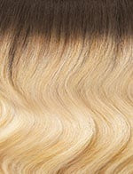 SENSATIONNEL synthetic ponytail wrap wig wavy ombre brown to blonde long natural looking