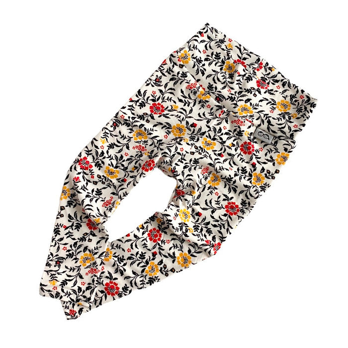 Ivory Floral Leggings and/or Headbands