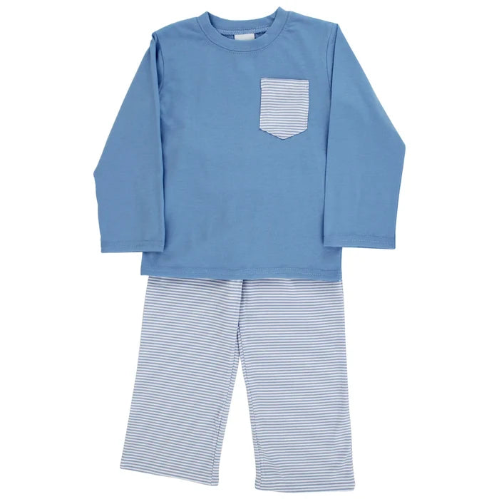 J Bailey Porter Pant Set-Med. Blue