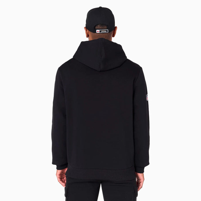 The Male model is wearing Jacksonville Jaguars NFL Black Pullover Hoodie 2