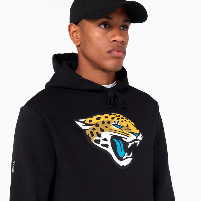 The Male model is wearing Jacksonville Jaguars NFL Black Pullover Hoodie 6