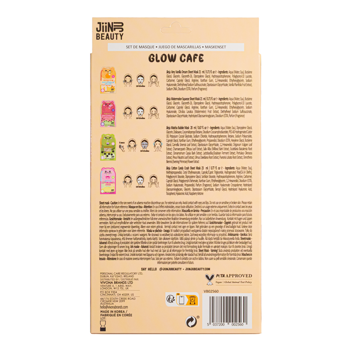 Jiinju Glow Café Multipack - 4 sheet masks