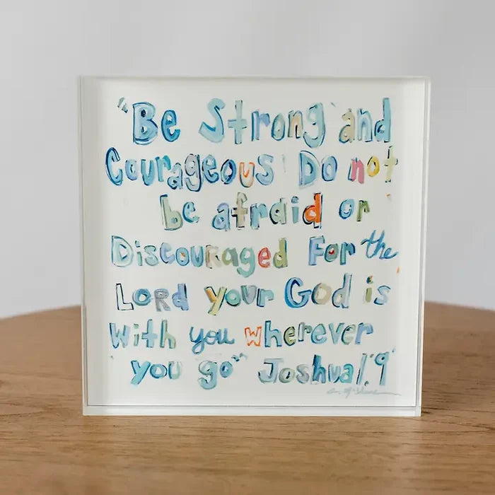 Joshua Verse on Acrylic-Blue