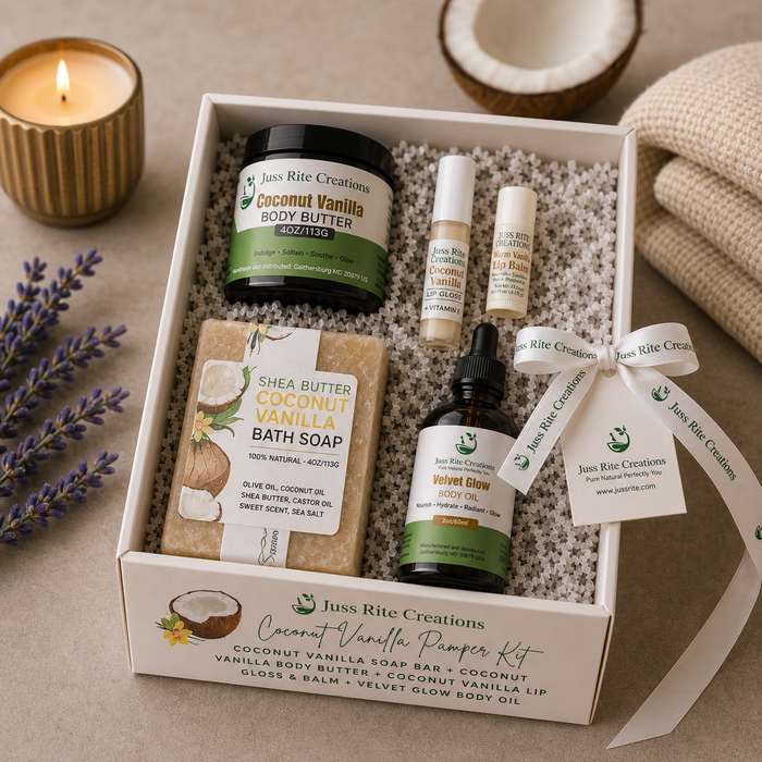 Juss Rite Creations Coconut Vanilla Pamper Kit