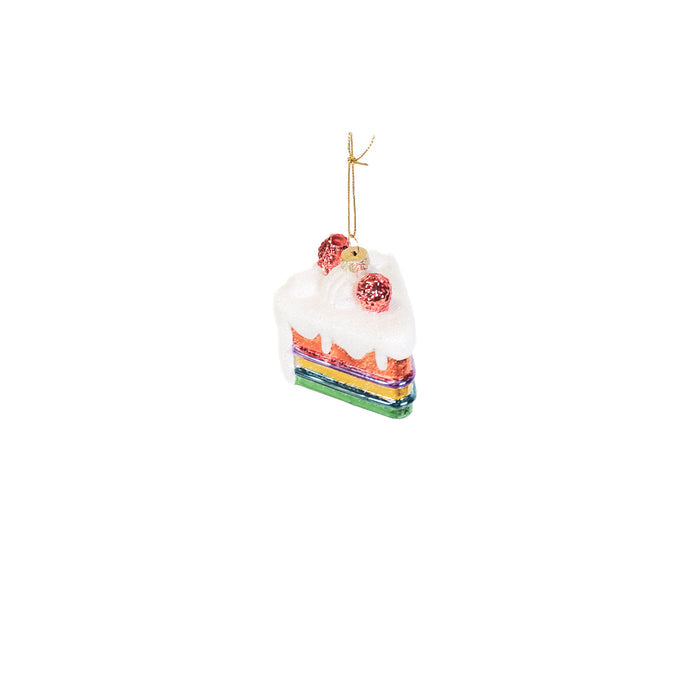 Kersthanger - Taart - Glas - 7,5x6,5x7,5cm