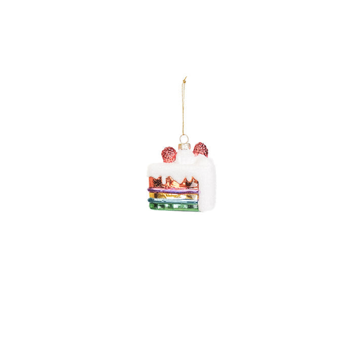 Kersthanger - Taart - Glas - 7,5x6,5x7,5cm