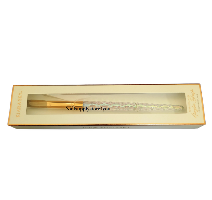 Kiara Sky Nail Brush 100% Kolinsky for Acrylic Powder - Size #14 (Crimped)