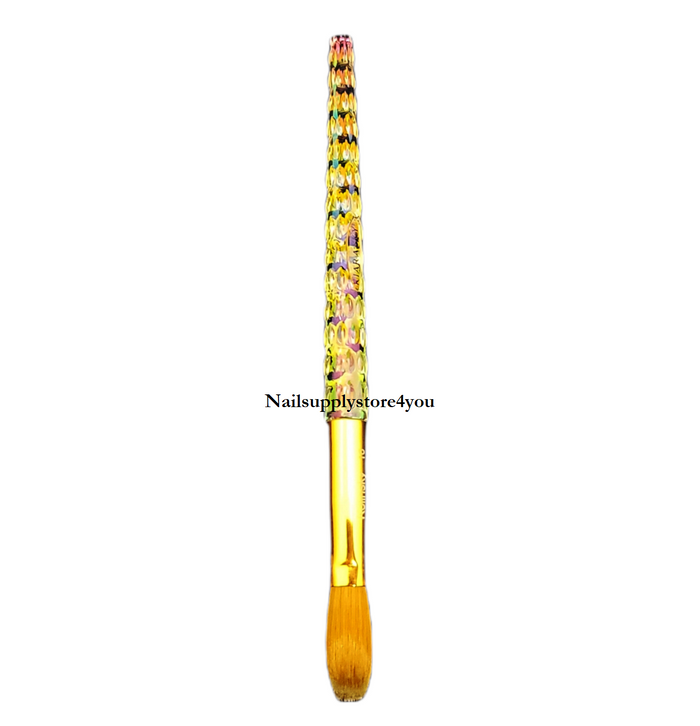 Kiara Sky Nail Brush 100% Kolinsky for Acrylic Powder - Size #16 (Crimped)