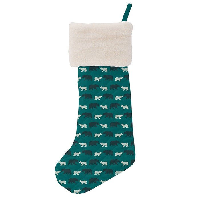 Kickee Pants Quilted Stocking Clothing Kickee Pants Cedar Brown Bear / Anniversary Plaid