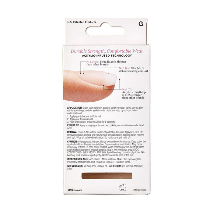 Kiss Salon Acrylic Natural [M] #Ksan02 - Euphoria