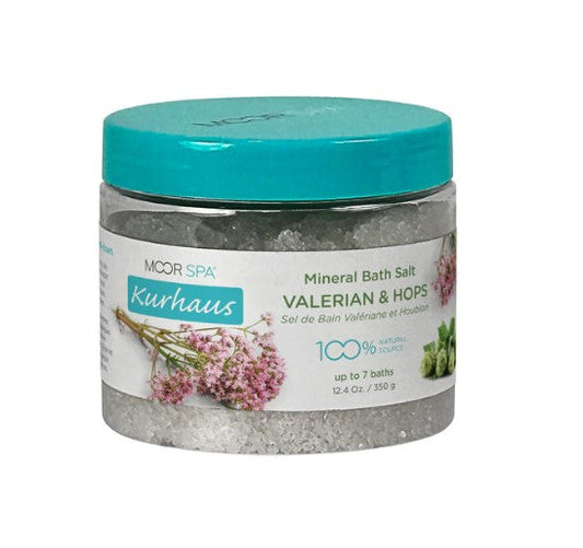 Kurhaus Valerian and Hops Mineral Bath Salt 12.4 oz