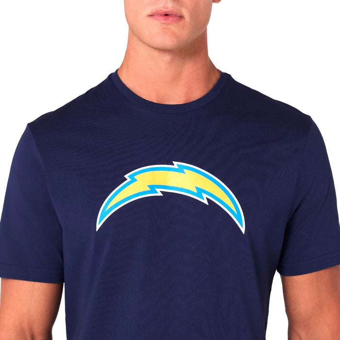 The Male model is wearing LA Chargers NFL Blue T-Shirt 3