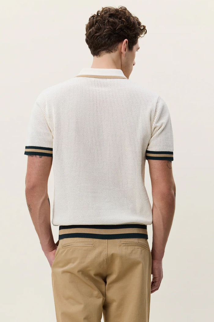 Lace Knitted Polo Eggnog White