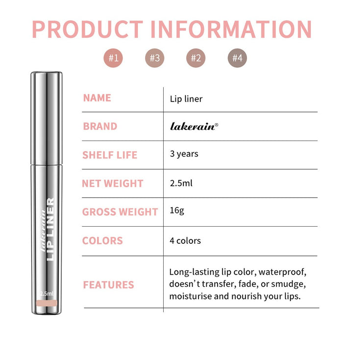 Lakerain Matte Finish Lipliner