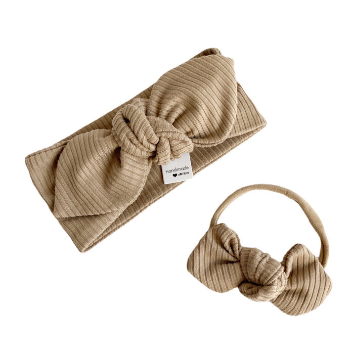 Latte Ribbed Headbands
