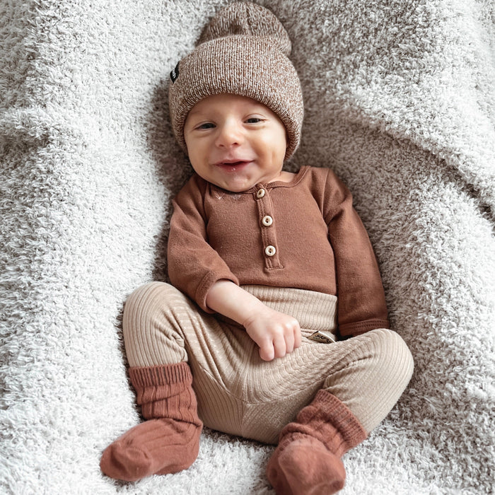 Latte Ribbed Leggings