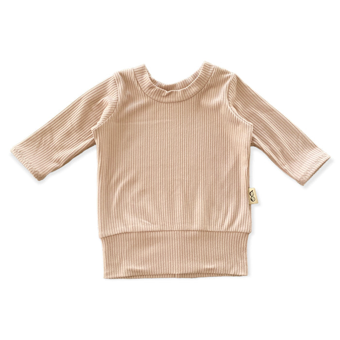 Latte Ribbed Lounge Top