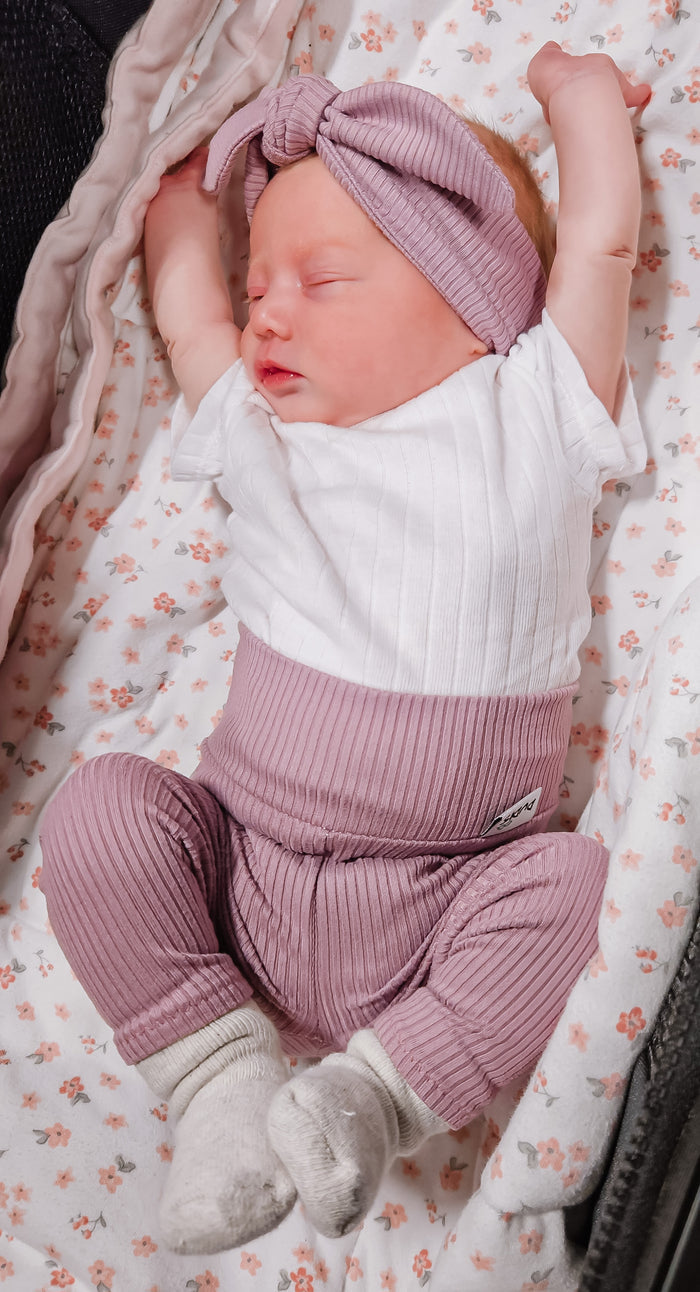 Lavender Ribbed Leggings